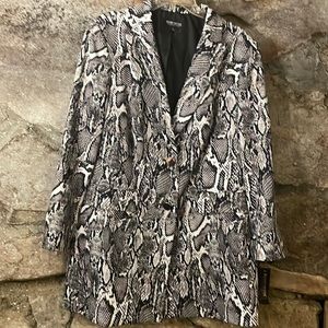 John Meyer Snake Skin Print Blazer Size 16W